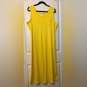 Vicki Wayne Women’s Large Yellow Sleeveless Tank Dress